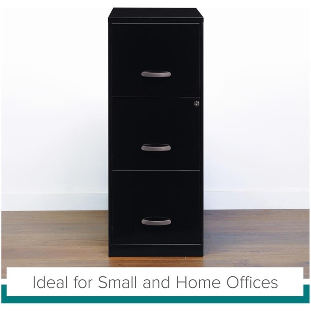 Scranton 3 Drawer Letter File Cabinet in Black