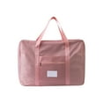 thumbnail image 2 of Foldable Travel Duffle Bag Tote | Lightweight Cloth | Waterproof Expandable Carryall | Pink | Sports Gym Overnight Tote | Strong Zipper Sturdy Handles | Multiple Sizes S-XXL | 1pc | Outdoor Travel, 2 of 7