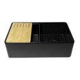 thumbnail image 4 of ALFI brand ABFS3320D-BM Black Matte Workstation 33" x 20" Double Bowl Step Rim Fireclay Farm Sink with Accessories, 4 of 7