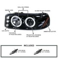 thumbnail image 4 of Spec-D Tuning Halo Glossy Black Housing Smoke Lens Projector LED Headlights Compatible with 1999-2006 GMC Sierra 1500/2500/3500, Left + Right Pair Headlamps Assembly, 4 of 6