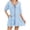Light Blue, variant on Overall Shorts for Women Striped Crew Neck Tie Front Rompers Plus Size Fashion Summer One Piece Jumpsuits