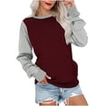 thumbnail image 1 of MeetoTime Chandail en Molleton pour Femmes Mode Automne Manches Longues Col Rond Ample avec Poche, 1 of 5