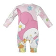 thumbnail image 6 of Kuromi And My Melody Baby Footless Rompers, Long Sleeve Baby Onesie Jumpsuit for Boys Girls, 6 of 8