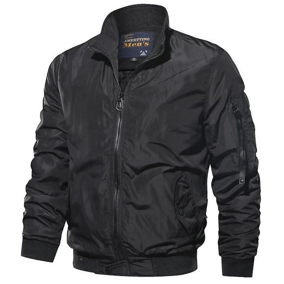 JFBUJC Men Bomber Jacket Motorcycle Pilot Coat Outwear