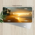 thumbnail image 2 of License Plate, Golden Beach at Sunrise Decorative Front,Personalized Stainless Steel License Plate Cover For Men Women,12.2" X 6.2", 2 of 6