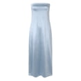 thumbnail image 6 of WTXUE Summer Dresses for Women 2024, Satin Strapless Dress Backless Bodycon Maxi Dresses, Corset Dress, Wrap Dress, Backless Dress, Blue Dress Women, Light Blue XL, 6 of 7