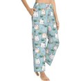 thumbnail image 3 of PISONIC Kawaii Cute Cats Printed Women's Pajama Pants, Comfy Pajama Bottoms With Pockets&Drawstring, 3 of 7