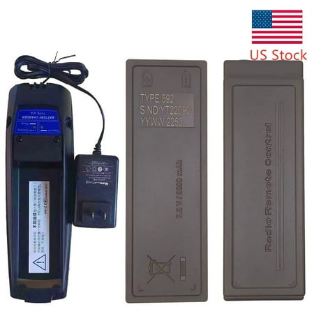 (1-Pack) 110-240V Scanreco 434 Battery Charger + (2-Pack) Scanreco 592 7.2V 2000mAh Battery for Scanreco 592 593 590 596 EEA4291 EEA2512 RC400 Battery