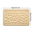 thumbnail image 3 of Clearance! CSSAD 1-Piece Memory Foam Bathroom Rugs,Ultra Soft & Non-Slip Bath Mat,Embossed Bathroom Rugs,Water Absorbent and Washable Bath Carpet Rug for Bathroom Floor,20"x32" - Khaki, 3 of 9