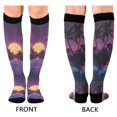 thumbnail image 4 of FORMRS Womens Knee High Socks Casual Long Thick Travel Daily Wear, 1 Pair, Blue Neon Road, 4 of 6