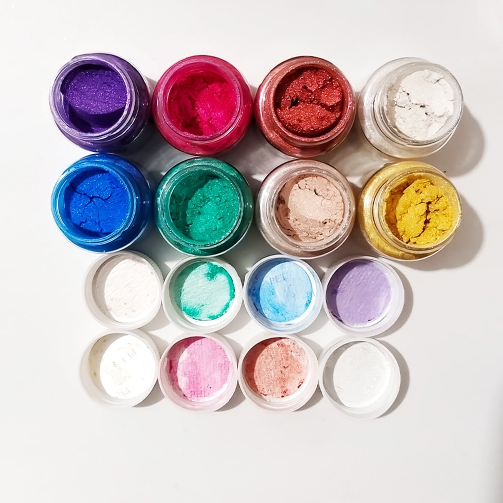 WINDLAND 1Set Handmade Cosmetic Grade Pearlescent Epoxy Resin Natural Mica Mineral Powder