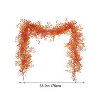 Uuowzo 1.75 Meter Simulation Admiralty Willows Rattan Home Holiday Party Decoration Outdoor Indoor Wedding 2PC Christmas Ornaments, Orange