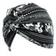 thumbnail image 5 of Turbante de quimio torcido de floral a la moda para mujer Sombrero musulmán Hijib Headwear negro Hugo Turbante de algodón con estampado floral, 5 of 5