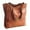 Brown, variant on LoyGkgas New Fashion Women Soft PU Leather Shoulder Bag Casual Large Handbags (Brown)
