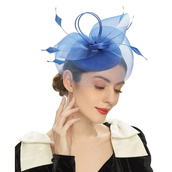 Clearance Heardband Tea Party Fascinator Kentuckys Derbys Hat Fascinator Pillbox Hat Headband for Cocktail