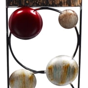 DecMode 2 Holder Brown Metal Abstract Wall Sconce, Set of 2