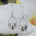 thumbnail image 3 of Gorgeous Hawaiian Large Genuine Peridot Butterfly Earring, Sterling Silver Butterfly Dangle Earring, E8671 Birthday Wife Mom Valentine Gift, 3 of 3