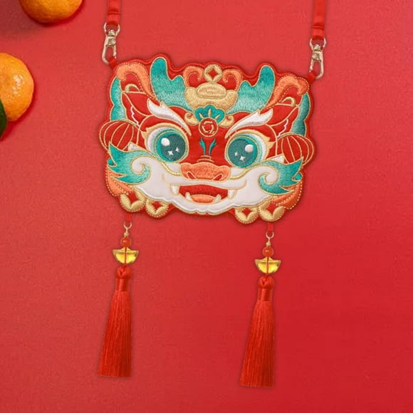 Bolso Hanfu bordado, bolso cruzado, bolso de cosméticos, bolsa de dinero, bolso de hombro de viaje, vestido para vacaciones, viajes, fiestas, compras , estilo A CUTICAT Bolsas Hanfu bordadas