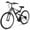 Dark Black, variant on Hykolity 26 in Mountain Bike Sport Bicycle, 18 Speed Mtb Cycling for Adult Men Women Age 14+, Dual Full Suspension Outdoor Sport Bikes, White