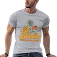 thumbnail image 4 of Charlylifestyle Unisex Retro Flowers Bloom Where You Are Planted Short Sleeve T-shirt for Men and Women, 4 of 6