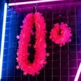 thumbnail image 5 of Gallickan Star Fluorescent Neck Ring Bracelet Set, 1pc Neon Glow in Dark Party Accessories, Blacklight Reactive Lei and Wristbands, Halloween Luau Costume Decoration, Magenta, 5 of 7