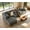 134.3"L Shaped 4Seats Dark Gray, variant on Cloud Sofa, 105" Couches for Living Room, L-Shaped Modular Sectional, No Assembly Boneless Deep Seat, Gray Corduroy
