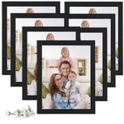 Giftgarden 8x10 Picture Frame Set of 7, Black Photo Frames 8 by 10 for Wall and Tabletop Display