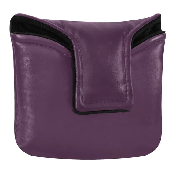 Haosy Magenta Purple Golf Mallet Putter Cover Strong Magnetic Leather Golf Club Headcover Closure