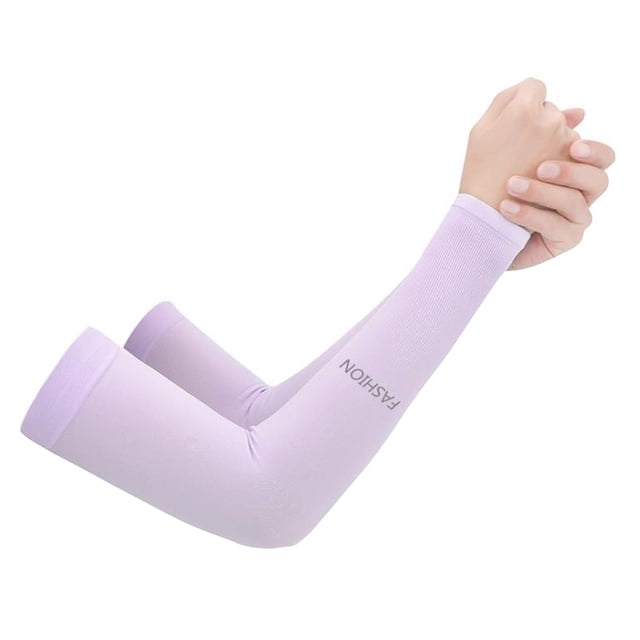 Sunscreen Arm Sleeve, Outdoor Sports Cover, Basketball Riding Hand Guard, Unisex Elastic Breathable Arm Protection Gear for Running Cycling Outdoor Sun Block Practical Sleeve,Purple