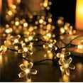 thumbnail image 4 of YOBOLK Outdoor String Lights Solar Flower String Lights Outdoor 20 LED Light Christmas Decorations For Garden Fence Patio Yard Christmas Tree Home Wedding Patio Party Decoration Clearance, 4 of 7