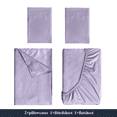 thumbnail image 3 of Twin Size Bed Sheets,Z-hom 3 Piece Cooling Sheets 14” Deep Pocket Sheet & Pillowcase Sets Soft Microfiber Luxury Bedding Fitted Sheet Water Washed,Lavender, 3 of 10