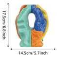 thumbnail image 2 of Modern Abstract Art Vase Handcrafted Decorative Ornament With Rhythmic Color Block Design For Living Room Entrance Office Hotel Shopping Mall, Perfect For Fresh Flowers And, 2 of 7