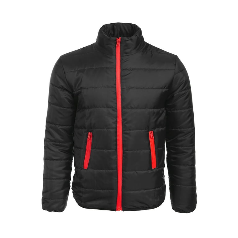 Men s Lightweight Down filled Coat Slim Fit Zipper Packable Jacket Walmart