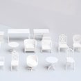 thumbnail image 5 of 14 piezas de muebles de plástico simulado, modelo de mesa, silla, escritorio, decoración de paisaje en miniatura, adornos de escritorio para casa de muñecas, sala de estar, dormitorio, suministros, b, 5 of 5