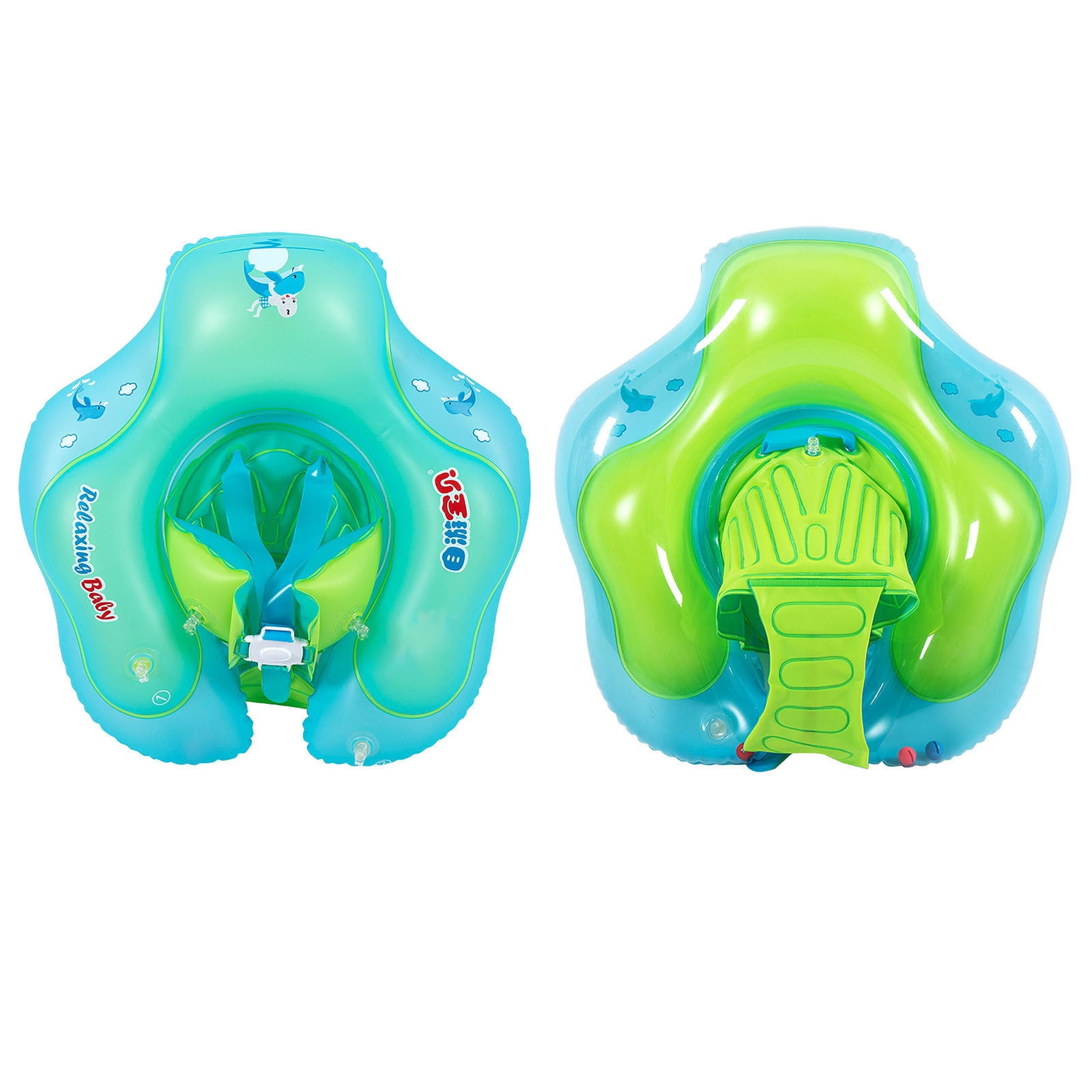 Flotador Bebé Acemall De Tiburón – Anillo De Natación Con Asiento, Volante Y Bocina, Para Bebés De 10 A 36 Meses (hasta 30 Kg), PVC 0,35 Mm, Doble Válvula