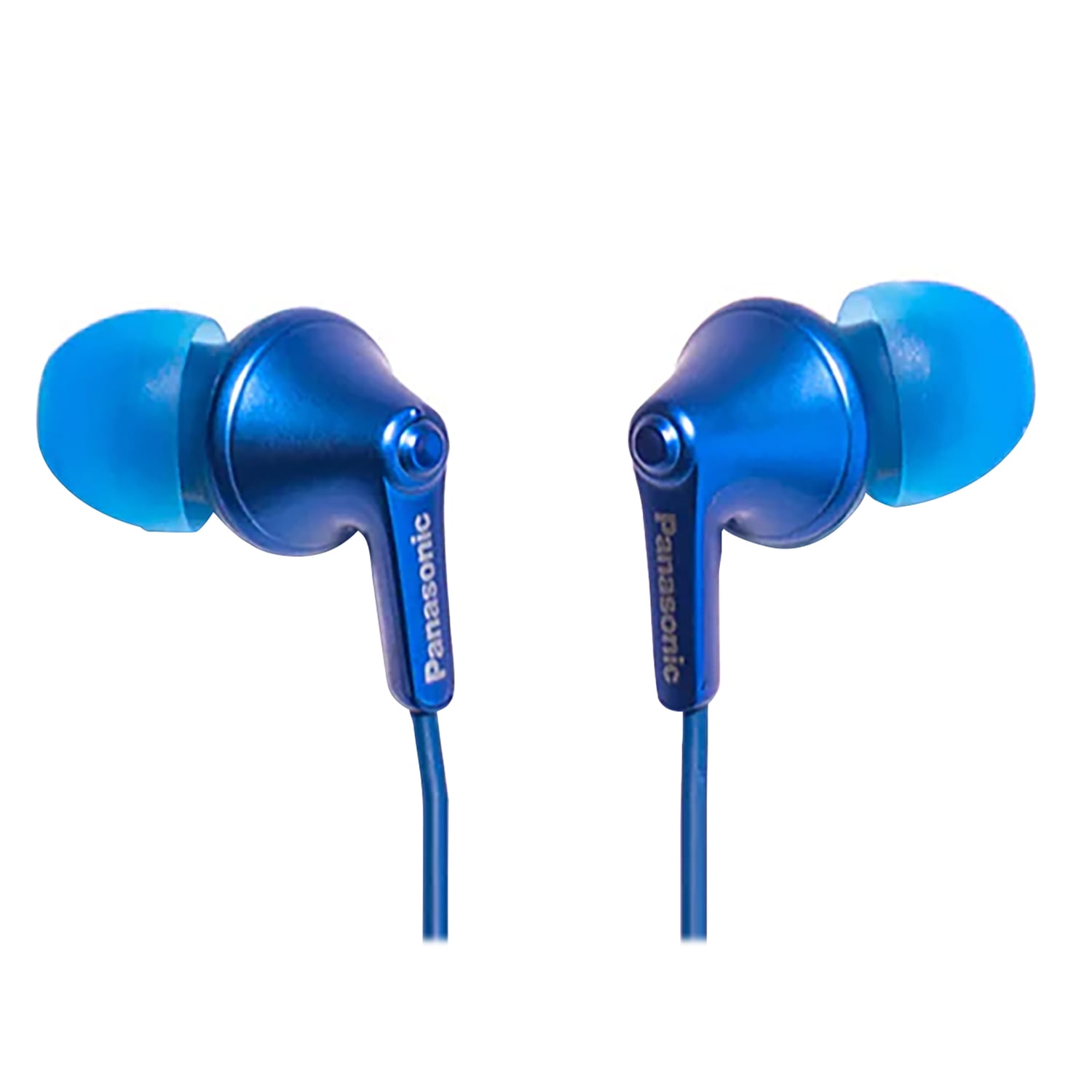 Panasonic ErgoFit Wired Earbuds, in-Ear Headphones with Microphone and Call Controller, Ergonomic Custom-Fit Earpieces (S/M/L), 3.5mm Jack for Phones