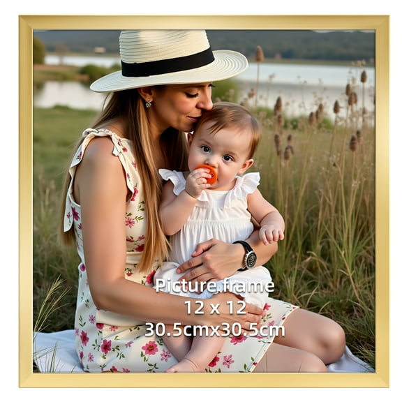 12x12 Picture Frame, Black 12 by 12 Poster Photo Frame for Wall Gallery Display, Single