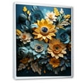 thumbnail image 2 of Designart "Abstract Sunflower Hues II" Sunflowers Floater Framed Canvas Prints, 2 of 5