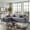 Light Gray, variant on KCGKCG 106" Cloud Sectional Couch with L Shape Chaise, Modern Frameless Modular Sofa with Cup Holders, Higher 17.7" Seat Height, 32D Pure Foam, No Assembly for Apartment