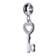 thumbnail image 1 of Charm para Pulsera LuckyLy Dije de Llave Corazón Acero Inoxidable Modelo Fiona Plateado UNITALLA, 1 of 8