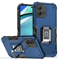 For Motorola Moto G Power 5g 2024 OPTIMUM Magnetic Ring Stand Hybrid Case Cover - Blue
