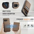 thumbnail image 5 of For Google Pixel 9a Leather Back Cover Compatible with MagSafe JEEHOOD J06 Phone Case with Card Bag, 5 of 5