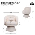 thumbnail image 6 of Wiilayok Swivel Accent Chair,Comfy Linen Fabric 360° Barrel Chair,Modern Swivel Lounge Sofa Armchair for Living Room,Reading Bedroom,Office,Beige, 6 of 8