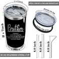 thumbnail image 2 of Brother Gift Brother Nutrition Facts 20oz Tumbler with Lid and Straw Best Brother Ever Double Wall Insulated Tumbler (Brother Nutrition Facts), 2 of 6