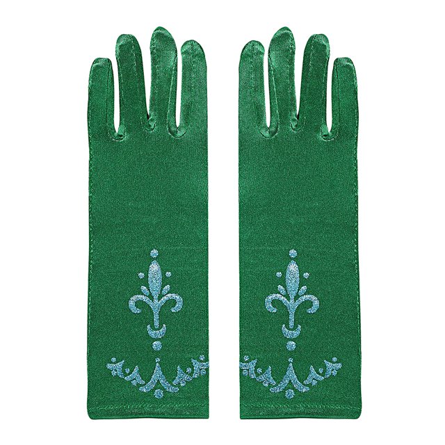 Guantes de princesa de la reina de las nieves para niña, accesorios de Cosplay con lazo de perlas, Cenicienta, Elsa, Blancanieves