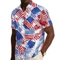 thumbnail image 2 of Hogleaql 4th Of July Hawaiian Shirts for Men 4th Of July American Flag Graphic Short Sleeve Patriotic Shirt Collared Button Trendy Summer Beach Casual Shirts for Men Watermelon Red 4XL, 2 of 6