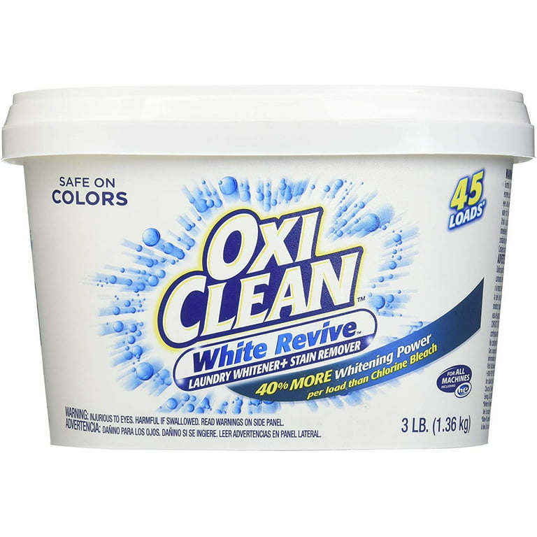 OxiClean White Revive Laundry Whitener and Stain Remover Powder, 3 lb 