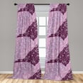 thumbnail image 4 of Ambesonne Floral Curtains, Simple Art Botanical Plot, Pair of 28"x84", Pale Lilac White Mauve, 4 of 5