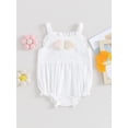 thumbnail image 2 of Arvbitana Infant Baby Girls Sleeveless Romper Cute Wings Decor Ruffle Jumpsuit Newborn Summer Clothes Bodysuit for Daily Party 1M 3M 6M 9M 12M, 2 of 8