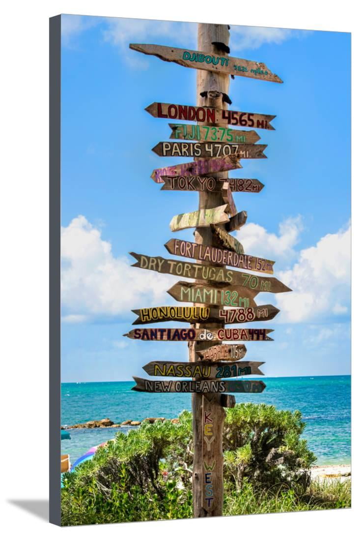 Destination Signs Key West Florida Stretched Canvas Print Wall Art By Philippe Hugonnard Walmart